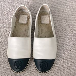 Tory Burch Neutral leather espadrilles size 9.5
